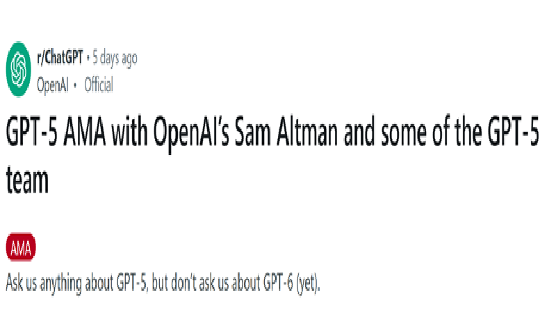 OpenAI Faces Backlash Over GPT-5 Rollout, Sam Altman Addresses Issues in Reddit AMA
